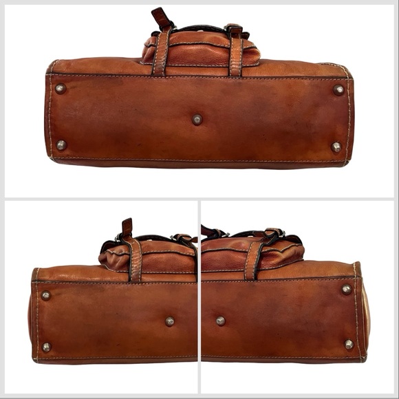 Chloé Distressed Saddle Leather Calfskin Medium Edith Satchel - Picture 10 of 11